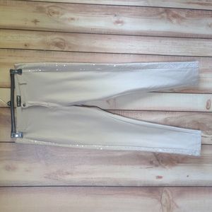 Nude stretchy pants with